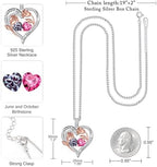 Iefil Mothers Day Gifts for Wife - 925 Sterling Silver Birthstone Necklace, Birthday Anniversary Jewelry Gifts for Wife Mom Daughter