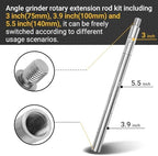 5/8"-11 Angle Grinder Extension Rod Kit, for Angle Grinder Car Polishing Machine Pads Backing Plate Electric Polisher, 3", 3.9", 5.5" Grinder Extension Shaft