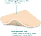 Dimora Foam Dressing, Sterile Non-Adhesive Hydrophilic Pads, Highly Absorbent 4"x4"(10 cm*10 cm) Pack of 10 Square Waterproof Dressing for Wound Care