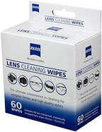 ZEISS Lens Cleaning Wipes, Pre-Moistened, Individually Wrapped Wipes for Coated Glass on Binoculars, Glasses, Sunglasses, Camera Lenses, and Scopes, 60 Count
