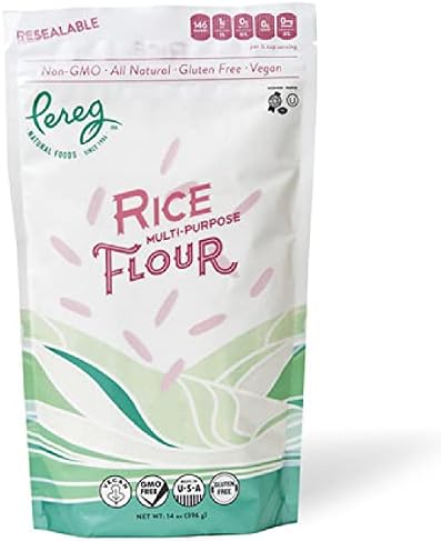 Premium Quality White Rice Flour (14 Oz) | Made From Ground White Rice for Gluten-Free Baking | Gluten-Free, Vegan, Non-GMO & Kosher