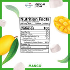 Mogu Mogu Mango Juice Drink with Nata de Coco (Coconut Jelly) – Chewy Fruit Beverage for Kids & Adults, 6 Pack Bottles, 10.82 fl oz Each