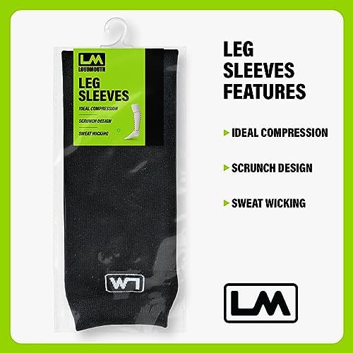 Loudmouth Football Leg Sleeves – Compression Football Leg Sleeves & Calf Sleeves for Men, Women & Youth, Sold as a Pair