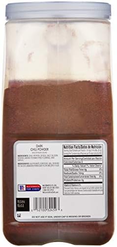 McCormick Culinary Dark Chili Powder, 5.5 lb - One 5.5 Pound Container of Bulk Dark Chili Powder Seasoning for a Sweet, Earthy Flavor, Best on Nachos, Enchiladas, Mexican Dishes and More
