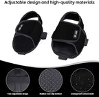 SPRING SEAON Wheelchair Restraint Shoes Breathable Oxford Fabric with Adjustable Straps, Prevents Feet from Sliding Off, Easy to Wear Wheelchair Shoe Holder for Disabled & Rehab Patients