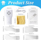 Fog-Free Dental Occlusal Photographic Mirror Device with 4 Rhodium Intraoral Reflective Mirrors for Dentistry, Anti-Fog Fan and LED Lighting Handle with Plated Glass Reflectors Oral Inspection Kit