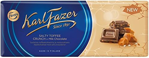 Karl Fazer Blue - Salty Toffee Crunch in Milk Chocolate - Bar 200g