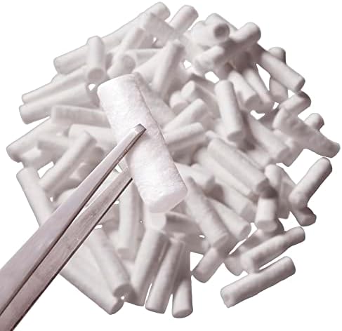 100 Dental Cotton Rolls, 1.5 Inch Nosebleed Plugs for Kids or Adults - Extra Absorbent Blood Clotting, Cotton Rolls (100 Count)