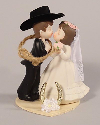 Western Wedding Cake Topper/Table Decoration "Kissing Couple" (WC2)