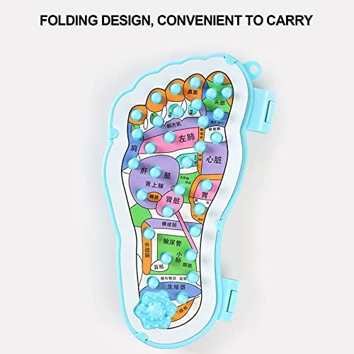 HURRISE Stone Foot Massager Mat, Reflexology Foot Massager Foot Shape Mat for Foot Massagers Manual Feet Massager Plate Board