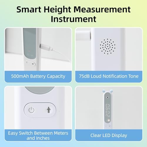Umimile Portable Height Measurement for Kids- Handheld Cordless Infrared Stadiometer Device for Kids and Adults, Digital Height Measurement Tool Scale 240 cm / 94.5 inches (Blue)