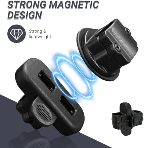 Magnetic Cane Holder for Drive Rollator, Walker, Scooter, Wheelchair - Universal Crutch Stick Bracket Accessory, Easy Clip-On Attachment, Fit 25mm ID Tube
