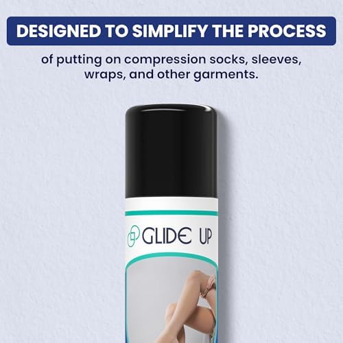 Compression Sock Aid Lubricant Spray - Hypoallergenic Sock Aids for Putting on Socks, Stocking Donner for Putting on Compression Stockings - Non-Greasy & Non-Sticky Formula, 3.38 fl.oz.