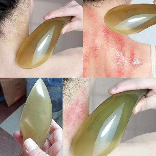 2 Pack Muscle Scraper Tools Ergonomic Horn Shaped Guasha Massage Tool Trigger Point Therapy Gua Sha Tool Body Massage Oil Applicator for Sore Muscle Relief Scar Tissue Treatment Neck Shoulder