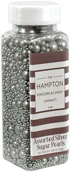 Silver Sprinkles Pearl Sugar 4.58 oz, Silver Pearls For Cake Decorating