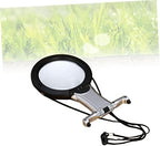 FRCOLOR Reading Magnifying Glass Led Lights Portable and Stand Handheld and Desk Magnifier for Seniors Artists and
