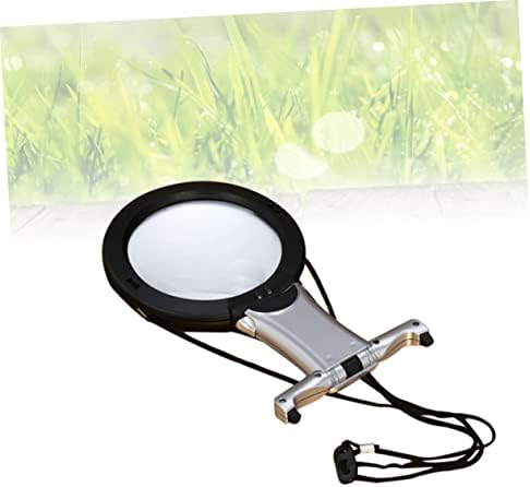 FRCOLOR Reading Magnifying Glass Led Lights Portable and Stand Handheld and Desk Magnifier for Seniors Artists and