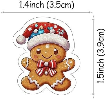 50 PCS Edible Gingerbread Man Cupcake Toppers Wafer Paper Merry Christmas Cake Toppers Gingerbread Man Party Decorations for Christmas Theme Baby Shower New Year Holiday Party Decorations Supplies