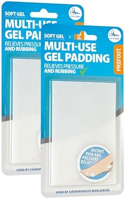Profoot Multi Use Gel Padding for Pain and Pressure Relief from for blisters, bunions, Corns, calluses and Foot discomfort Pack of 2