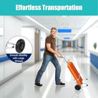 2 PCS Dual Oxygen Cylinder Cart, Lightweight Oxygen Tank Holder with Wheels, Portable D/E Rolling Oxygen Tank Cart with Adjustable Handle and Sturdy Powder-Coated Finish