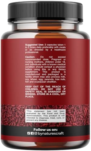 Red Yeast Rice with CoQ10 Supplement - Advanced Healthy Heart & Healthy Cholesterol Levels Formula for Men & Women - Extra Strength Capsule with Red Yeast Rice 1200 mg Capsules with CoQ10-60 Count