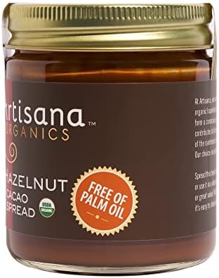 Artisana Organics Hazelnut Cacao Spread, 8 oz | No Palm Oil, Sweetened with Coconut Sugar