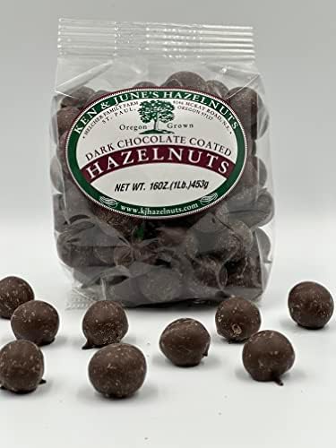 Dark Chocolate Coated Hazelnuts - 16 Oz Bag