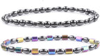 Yocoyee 2pcs Anklet Hematite Relieve Joint Pain Healing Therapy Healthy Foot Anklet for Women Men-Style 3