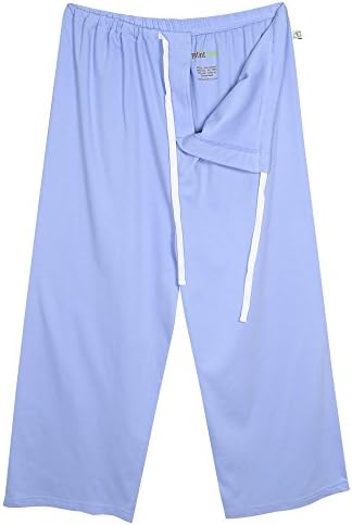 Unisex Hospital Patient Drawstring Pants (Medium, Light Blue)