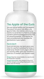 Organic Yacon Syrup - 100% Pure Paleo-Certified Prebiotic Fiber, Natural Sweetener, Non GMO, Pure Yacon Root Superfood - Natural Diet Aid (8 fl oz)
