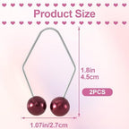 2pcs Natural Dimple Maker for Cheeks, Dark-Red Facial Muscle Dimple Trainer Shaper Exerciser Tools for Beautiful Smile