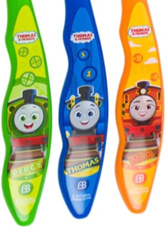 Brush Buddies Thomas & Friends Toothbrush for Kids, Toddler Toothbrushes, Children's Toothbrushes, Soft Bristle Toothbrushes for Kids, 3PK