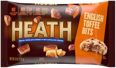 Heath English Toffee Bits Baking Chips - Pack of 2 - Delicious Additions to Any Treat - Great for Sharing with Friends and Family - Tasty Bits