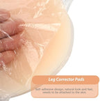 Healifty Leg Corrector Calf Pads 1 Pair Silicone Self - Adhesive Onlays Gel Pads Body Beauty Correctors Soft for Crooked or Thin Legs Beige 7.08 X 5.11 X 0.47 In