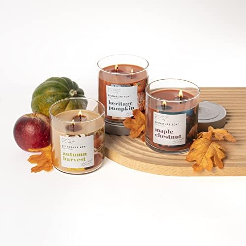 Signature Soy Lidded Autumn Harvest Scented Candle, Large Jar