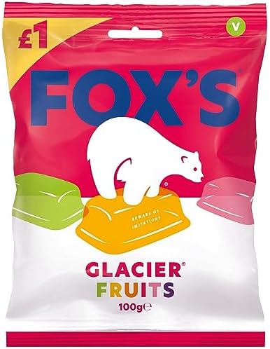 Foxs Glacier Fruits Bag, 3.52oz (100g) Pack of 3