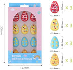 Edible Easter Themed Sugar Easter Eggs cake decorations, Egg cupcake toppers, perfect Icing Cookies decro for Cupcakes, Cake, Macaron and Cakecicles Decorating