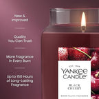 Yankee Candle Black Cherry Scented Candle, 22oz Large Jar with up to 150 Hour Burn Time, Giftable