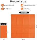 KAMMAK Napkins Disposbale 100 Pack Orange Cloth like Paper Dinner Napkins with Pocket Folded Wedding Napkin Guest Hand Towels for Party Reception, Bathroom, Kitchen, Restaurants (16.5 x 16.5 inch)