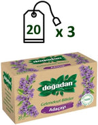 Dogadan Adacayi (Sage Herbal Tea) 20 Tea Bags, Pack of 3