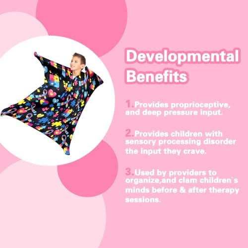 Autism Black Movement Stretchy Sensory Body Socks - ADHD and Improve Sensory Processing Sox - Help Children with Autism (Medium)