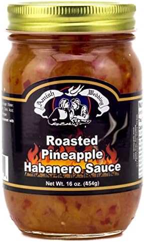 Amish Wedding Roasted Pineapple Habanero Sauce, 16 Ounce (Pack of 2)