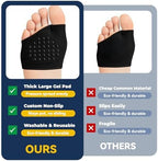 2 PCS Metatarsal Pads for Women and Men - Ball of Foot Pain Relief Cushion with Gel Pad,Foot Pads for Morton's Neuroma & Metatarsalgia Support (Black, OSFA)