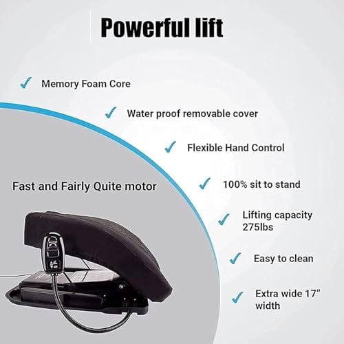 Seat Assist Cushion - 6-Stage Adjustment Chair Lifting Aid for Up to 340Lbs - Premium Sofa Stand Assist Support