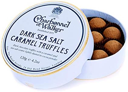 Charbonnel et Walker Dark Sea Salt Caramel Truffles, 4.2 Ounce