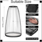 Funtery 12 Pcs Mosquito Head Mesh Face Fly Netting Hood Protecting Sun Fishing Hat with Net for Men Women(Black)