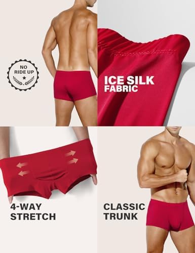 Arjen Kroos Men's Sexy Silky Trunks Underwear Boxer Briefs 1 Pack