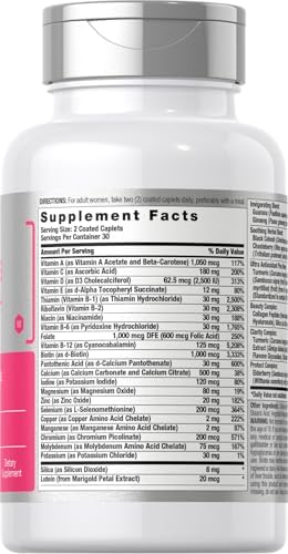 Horbäach Women's Multivitamin 50 Plus | 60 Coated Caplets | Advanced Vitamin Formula | Non-GMO & Gluten Free Supplement