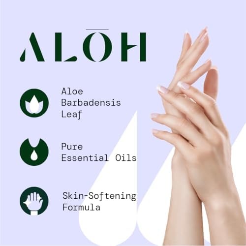 ALŌH Sanitizing Hand Gel 2-pack | Peppermint Eucalyptus + Aloe | 70% Alcohol Hydrating Hand Sanitizer Gel with Essential Oil, for Kids & Adults | 8oz Bottle (Set of 2)