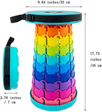 Lightweight Folding Stool Upgraded Collapsible Chair, Retractable Stool with Load Capacity 400lbs, Portable Telescopic Chair for Fishing Hiking Camping Travel and BBQ